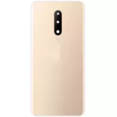 Задняя крышка OnePlus 7 Pro золотая, Almond, оригинал PRC + стекло камеры