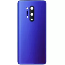Задняя крышка OnePlus 8 Pro синяя, Ultramarine Blue, оригинал PRC + стекло камеры
