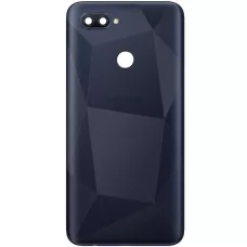 Задняя крышка Oppo A12 черная + стекло камеры