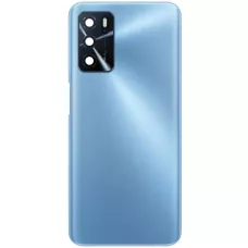 Задняя крышка Oppo A16/A16s/A54s голубая, Pearl Blue, оригинал PRC + стекло камеры