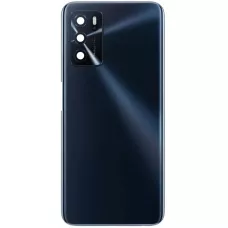 Задняя крышка Oppo A16/A16s/A54s черная, Crystal Black, оригинал PRC + стекло камеры