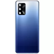 Задняя крышка Oppo A74 4G голубая, Midnight Blue, оригинал PRC + стекло камеры