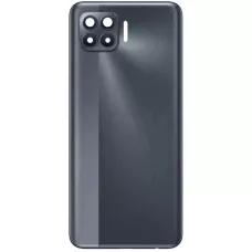 Задня кришка Oppo Reno 4 Lite чорна, Matte Black, оригінал PRC + скло камери