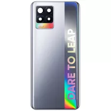 Задняя крышка Realme 8 4G серебристая, Cyber ​​Silver + стекло камеры 108MP