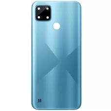 Задняя крышка Realme C21Y голубая, Cross Blue, оригинал PRC + стекло камеры