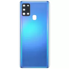 Задняя крышка Samsung A217 Galaxy A21s синяя, оригинал PRC + стекло камеры