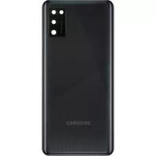 Задняя крышка Samsung A415 Galaxy A41 черная, Prism Crush Black, оригинал PRC + стекло камеры
