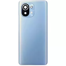 Задняя крышка Xiaomi Mi 11 синяя, Horizon Blue + стекло камеры