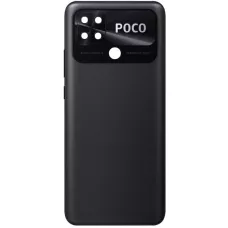 Задня кришка Xiaomi Poco C40 чорна, Power Black, оригінал PRC + скло камери