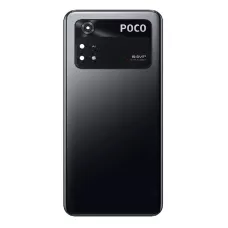 Задняя крышка Xiaomi Poco M4 Pro черная, Power Black + стекло камеры
