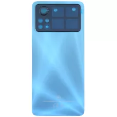 Задняя крышка Xiaomi Poco X4 Pro синяя, Laser Blue, оригинал PRC + стекло камеры