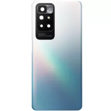 Задняя крышка Xiaomi Redmi 10 / Redmi 10 2022 / Redmi 10 Prime / Redmi 10 Prime 2022 голубая, Sea Blue, оригинал PRC + стекло камеры