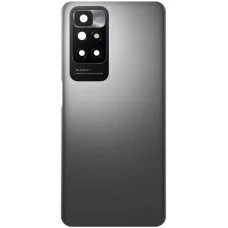 Задняя крышка Xiaomi Redmi 10 / Redmi 10 2022 / Redmi 10 Prime / Redmi 10 Prime 2022 серая, Carbon Gray, оригинал PRC + стекло камеры