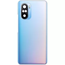 Задня кришка Xiaomi Redmi K40 /Poco F3 синя, оригінал PRC + скло камери, логотип 
