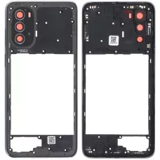 Рамка корпуса Motorola XT2221 Moto G52/XT2225 Moto G82/Moto G71S серая + стекло камеры