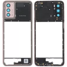 Рамка корпуса Motorola XT2233-2 Moto G42, розовая, Metallic Rose + стекло камеры
