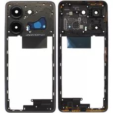 Рамка корпуса Tecno Pova 5 синяя, Hurricane Blue + стекло камеры, снята