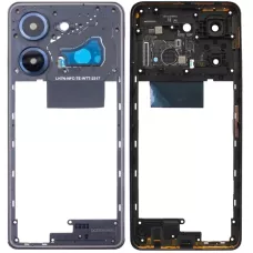 Рамка корпуса Tecno Pova 5 черная, Mecha Black + стекло камеры