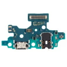 Шлейф Samsung A415 Galaxy A41 с разъемом зарядки, с разъемом наушников, с микрофоном, плата зарядки, оригинал PRC