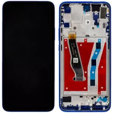 Дисплей Huawei P Smart Z /Y9 Prime 2019 /Honor 9X черный, OEM, с рамкой синего цвета