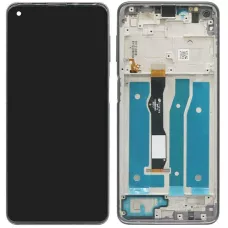 Дисплей Motorola XT2117 Moto G Power 2021 черный, оригинал PRC с рамкой