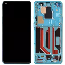 Дисплей OnePlus 8 Pro черный, Amoled, оригинал PRC переклеенное стекло, с рамкой зеленого цвета, Glacial Green