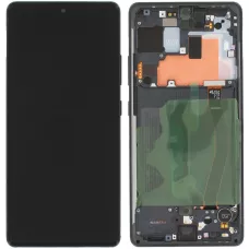 Дисплей Samsung G770 Galaxy S10 Lite черный, Amoled, оригинал, сервисная упаковка, с рамкой, Prism Black, GH82-22044A