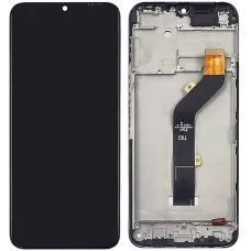 Дисплей Tecno Spark 7 KF6 черный, с рамкой