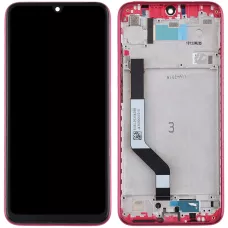 Дисплей Xiaomi Redmi Note 7 /Redmi Note 7 Pro черный, с рамкой красного цвета, Twilight Gold