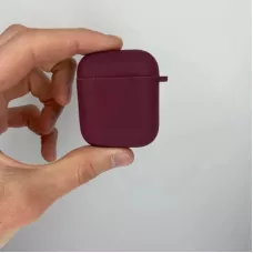 Чехол AirPods 1/2 Silicone case Full Marsala