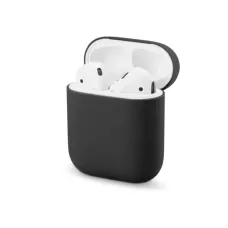 Чехол AirPods 1/2 Silicone case Full Black