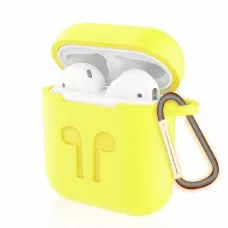 Чехол AirPods 1/2 Silicone case Full Yellow