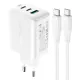 СЗУ Acefast A13 2xUSB-C + USB-A 65w + кабель USB-C to USB-C White