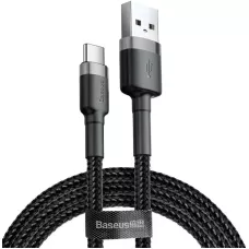 Кабель Baseus Cafule Cable USB For Type-C 3A 0.5m Gray+Black