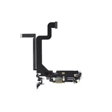 Нижний шлейф iPhone 14 Pro Max и порт зарядки с микрофоном Gold