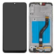 Дисплей Samsung A207 Black А20S 2019 (GH81-17774A) сервисный оригинал в сборе с рамкой