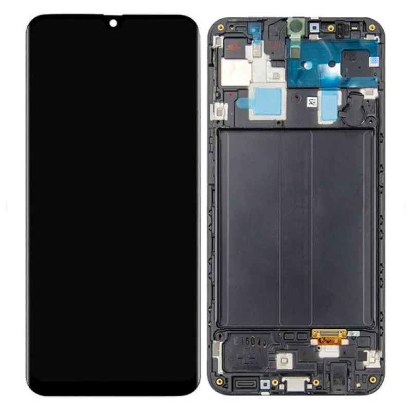 Дисплей Samsung A305 Black А30 2019 (GH82-19202A) сервисный оригинал в сборе с рамкой
