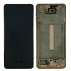 Дисплей Samsung A336 Gold / Peach A33 5G 2022 (GH82-28143D) сервисный оригинал в сборе с рамкой