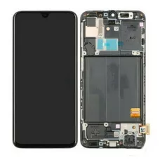 Дисплей Samsung A405 Black А40 2019 (GH82-19672A) сервисный оригинал в сборе с рамкой