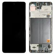 Дисплей Samsung A515 Black А51 2020 (GH82-21669A) сервисный оригинал в сборе с рамкой