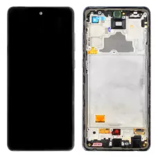 Дисплей Samsung A725 Black A72 2021 (GH82-25460A) сервисный оригинал в сборе с рамкой