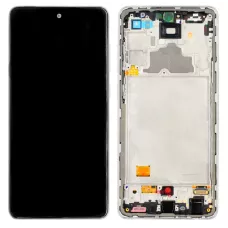 Дисплей Samsung A725 White A72 2021 (GH82-25460D) сервисный оригинал в сборе с рамкой