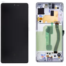 Дисплей Samsung G770 White S10 Lite (GH82-21672B) сервисный оригинал в сборе с рамкой