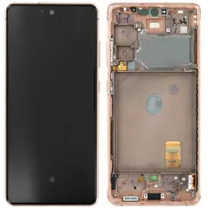 Дисплей Samsung G780 Cloud Orange S20 FE (GH82-24219F) сервисный оригинал в сборе с рамкой