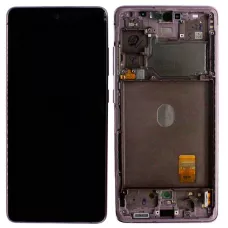 Дисплей Samsung G780 Lavender S20 FE (GH82-24220C) сервисный оригинал в сборе с рамкой