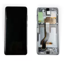 Дисплей Samsung G985 White S20+ (GH82-22134B) сервисный оригинал в сборе с рамкой