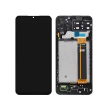 Дисплей Samsung M135 Black M13 2022 (GH82-29132A) сервисный оригинал в сборе с рамкой