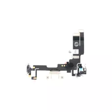 Нижний шлейф iPhone 14 Plus и порт зарядки с микрофоном White