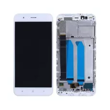 Дисплей Xiaomi Mi A1 / Mi 5X с сенсором и рамкой, белый (оригинальные комплектующие)