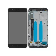 Дисплей Xiaomi Mi A1 / Mi 5X с сенсором и рамкой, черный (оригинальные комплектующие)
